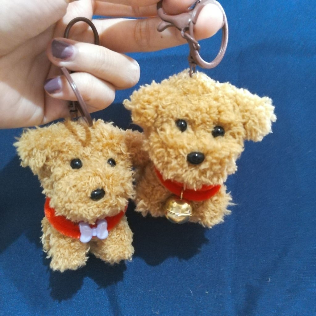 Keychain poodle / gantungan kunci anjing lucu mini