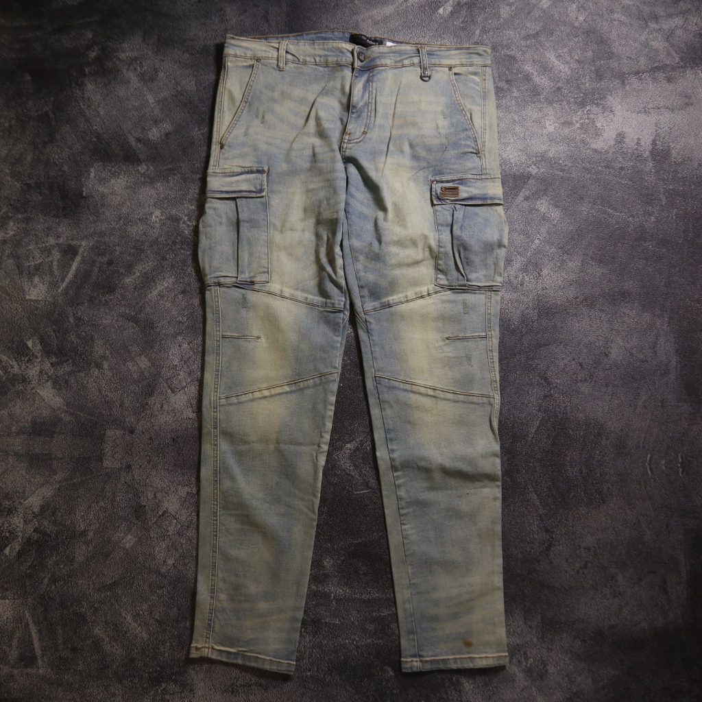 CELANA PANJANG HYPER DENIM BIKERS CARGO JEANS DENIM PANTS CJ44 SIZE 38 39