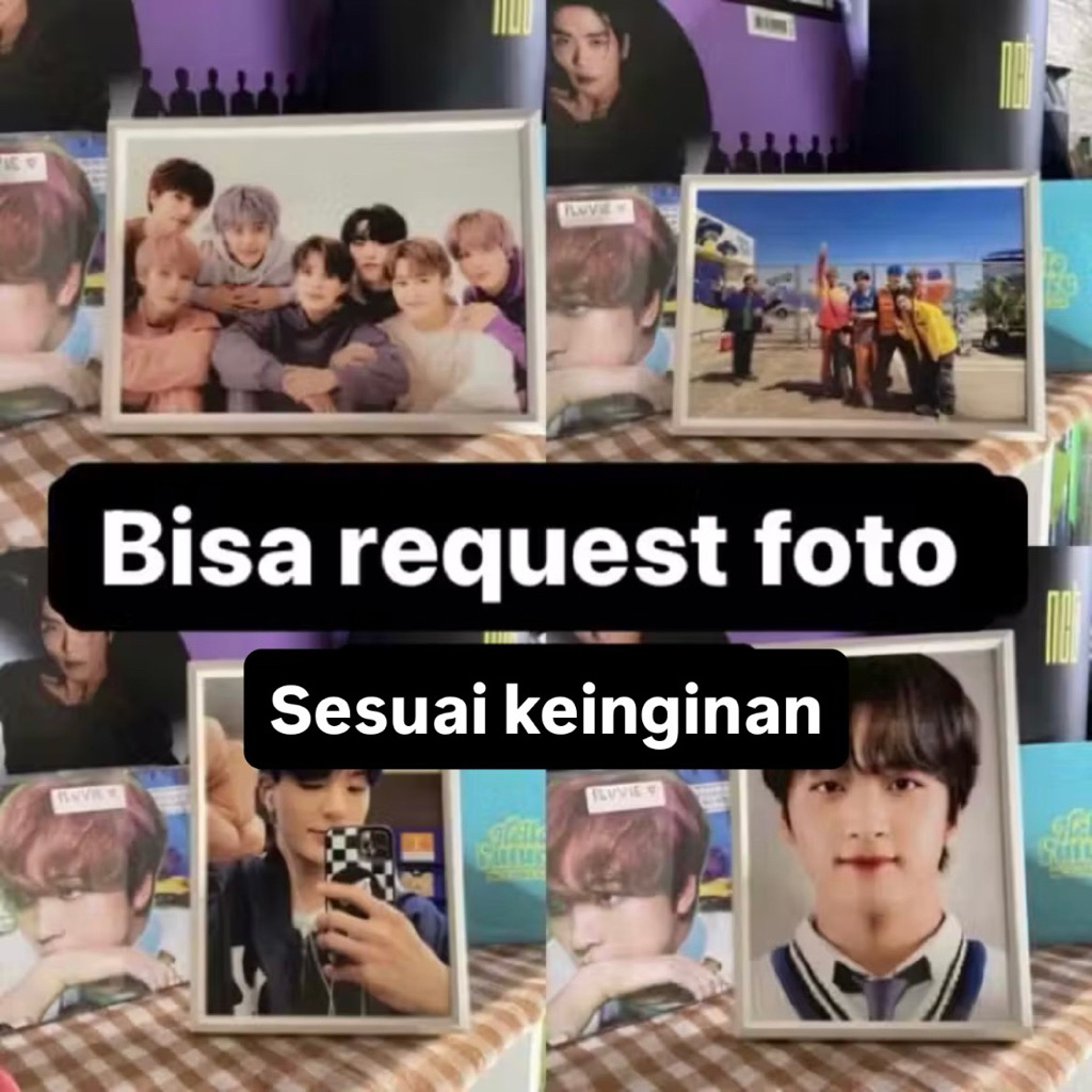 Frame FREE PHOTO REQUEST - A6 13x18 nct bts enhypen straykids seventeen