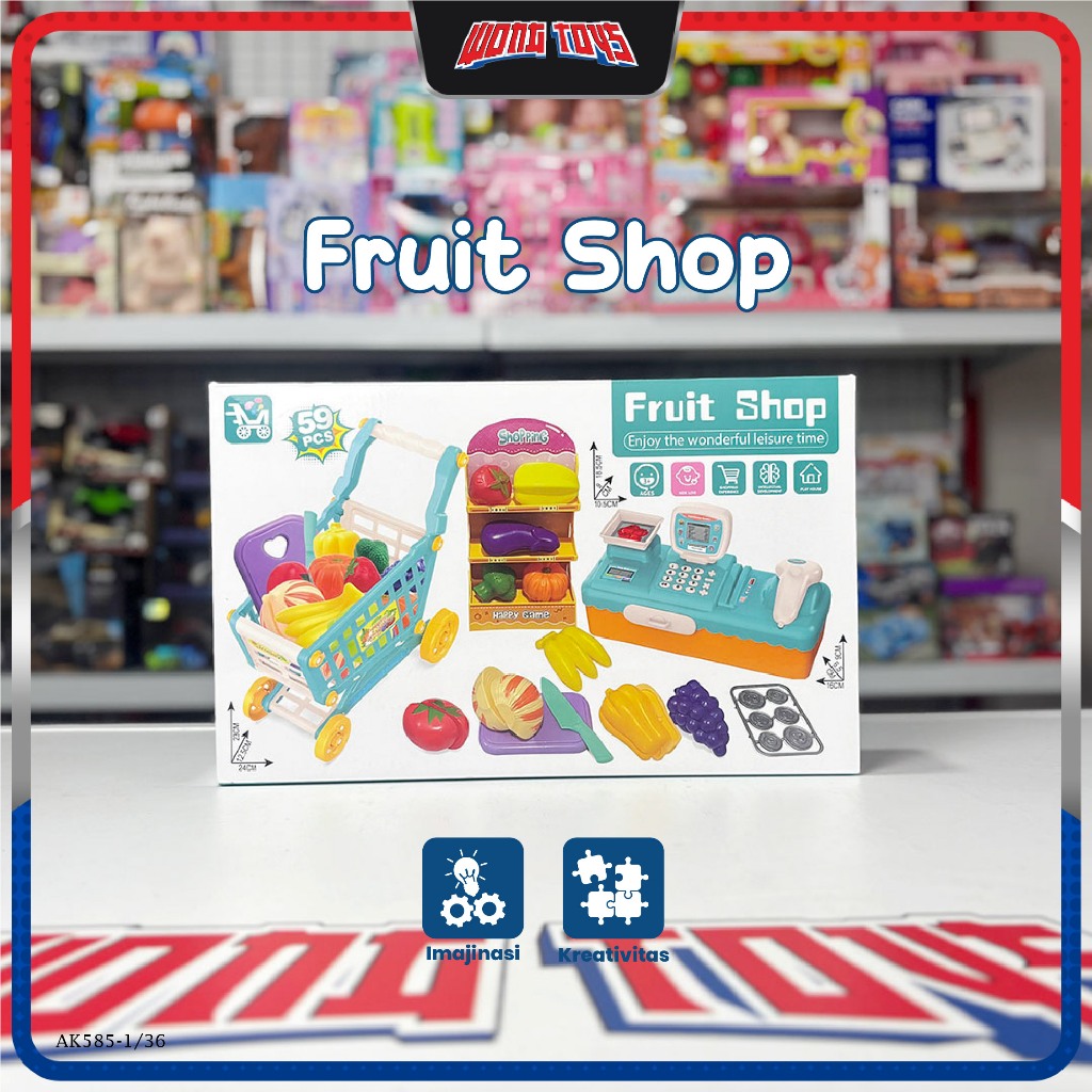 Fruit Shop (AK585-1/36) - Mainan Peran Set Kasir Toko Buah Fruit Shop Leisure Moment