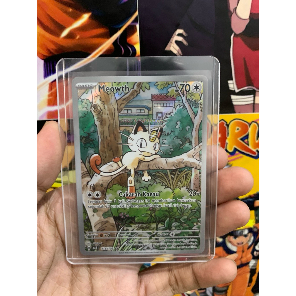 Kartu Pokemon AR MEOWTH Kobaran Biru Original