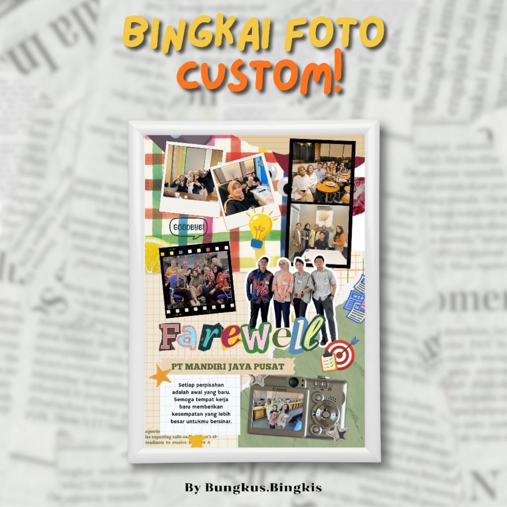 Scrapframe Bingkai Foto Custom Gift Hadiah Ulang Tahun Anniversary Farewell Wisuda Unik Aesthetic By
