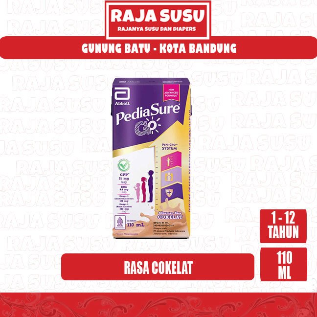 PEDIASURE GO COKLAT UHT 110 ML - RAJA SUSU