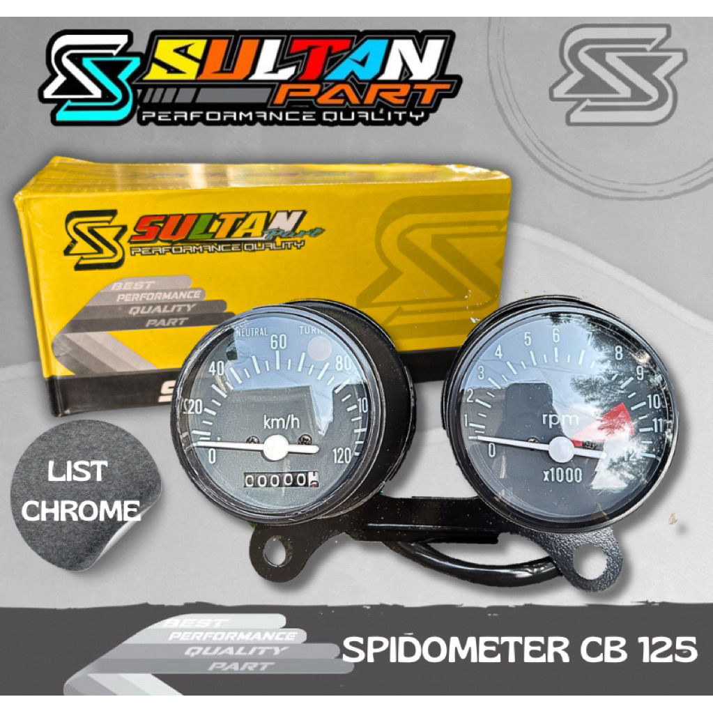 SPIDOMETER CB 125 SPIDOMETER CB LIST CHROM SULTAN PART