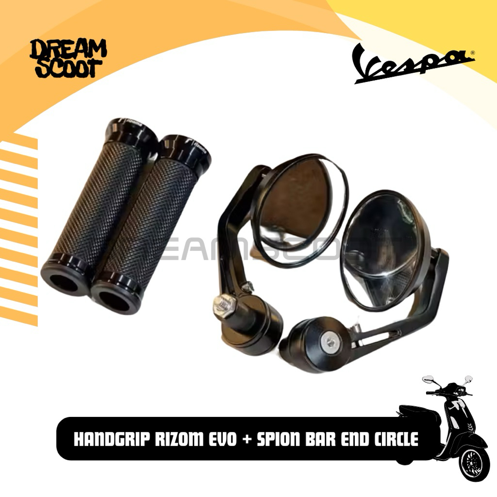 Paket handgrip rizoma evo spion bar end rizoma bulat vespa matic vespa sprint vespa primavera vespa 