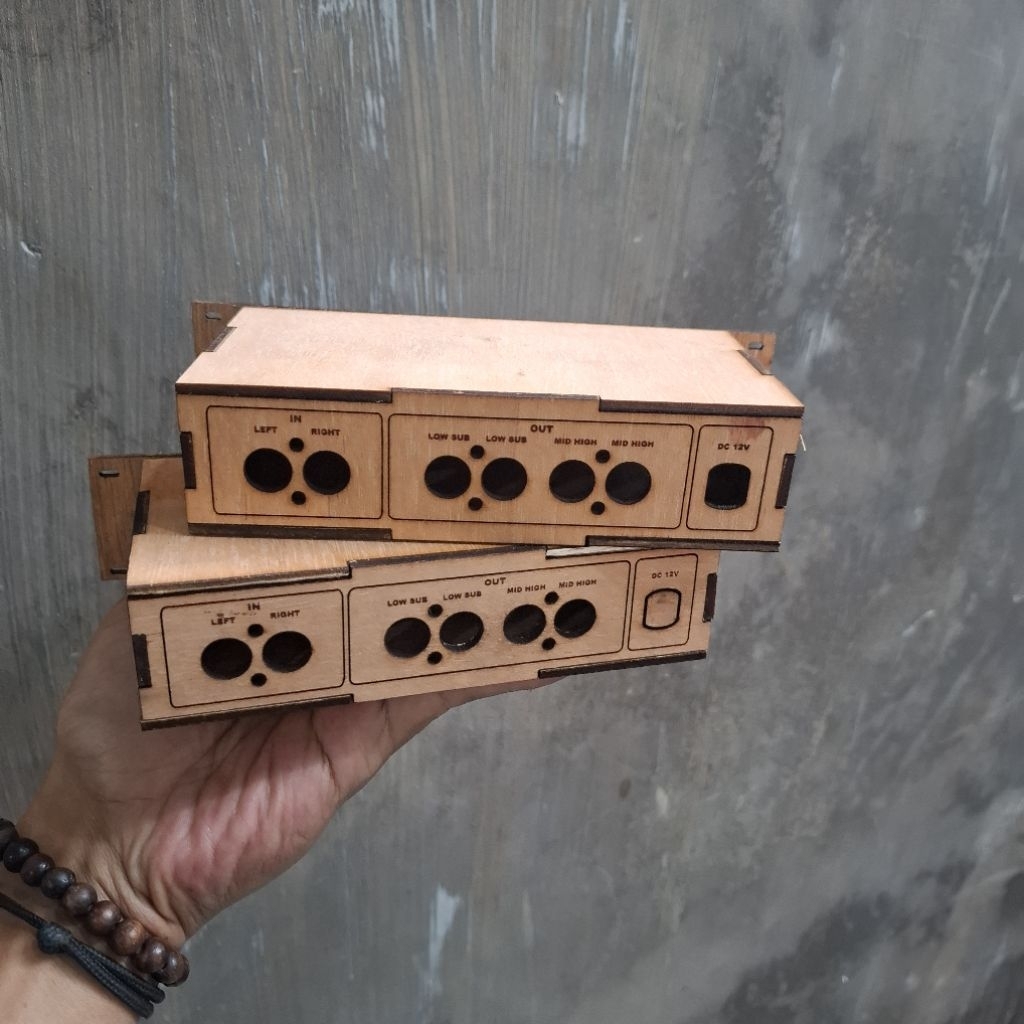 Rosianashoop77 Full Cnc Box Mini Crossover 2 Way 5 Potensio Miniatur Crossover Bahan Kayu Super