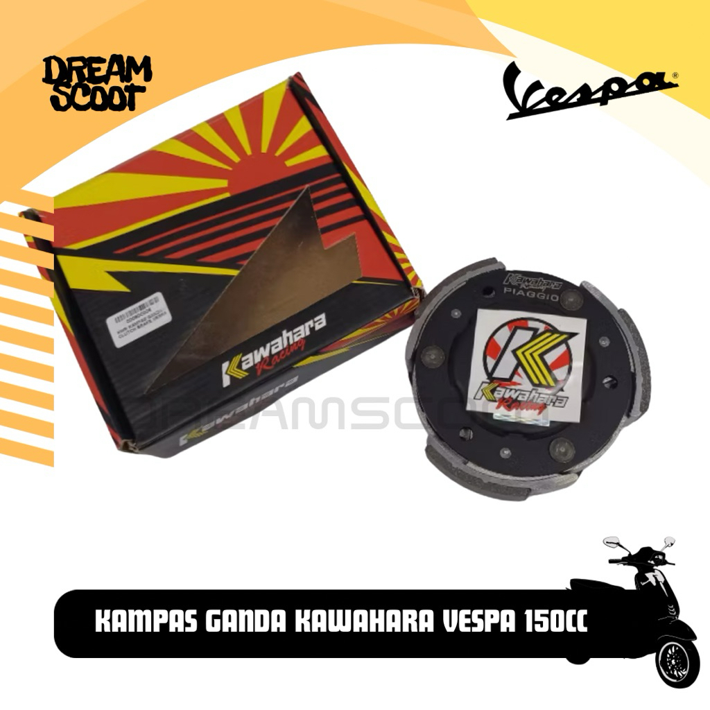 Kampas ganda Kawahara Vespa Matic Sprint vespa Primavera 150cc Kampas Kopling Kawahara Vespa Sprint 