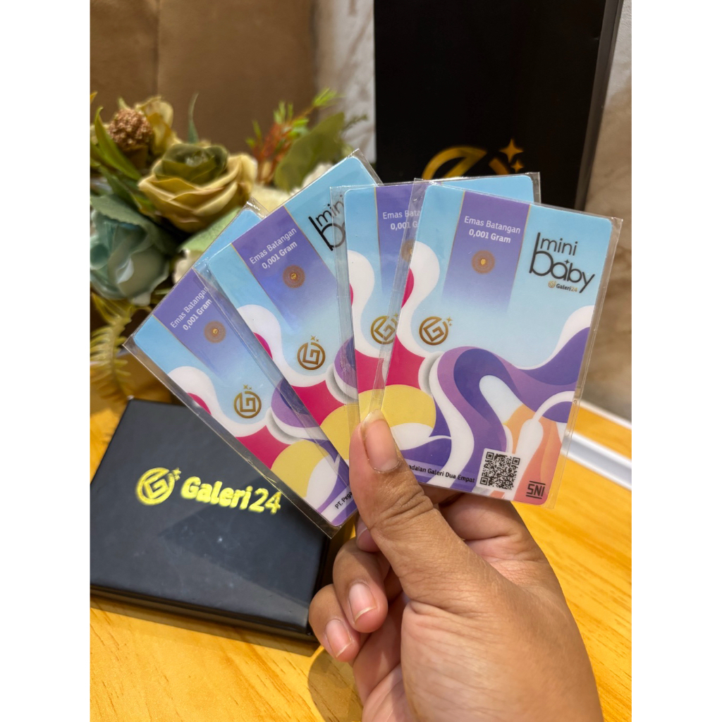 Logam Mulia Emas Batangan Series Mini Baby Gold Galeri 24 0,05 gram