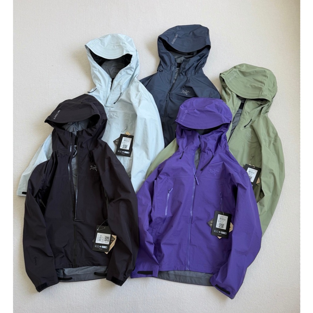 Limited Arcteryx Beta LT Outdoor Jacket Water Repellant Anti Air Black / Dark Grey / White / Green /