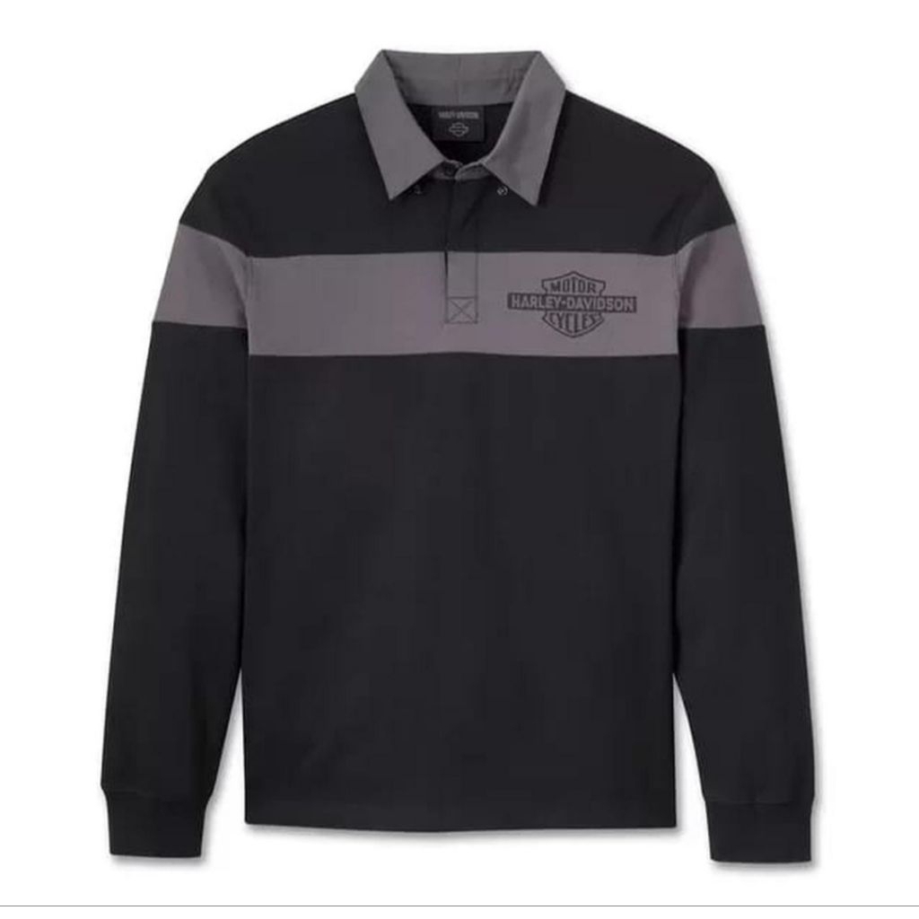 HARLEY-DAVIDSON MEN'S POLO BAR & SHIELD | BAJU LENGAN PANJANG ORIGINAL HD GENUINE USA HD 96131-25VM