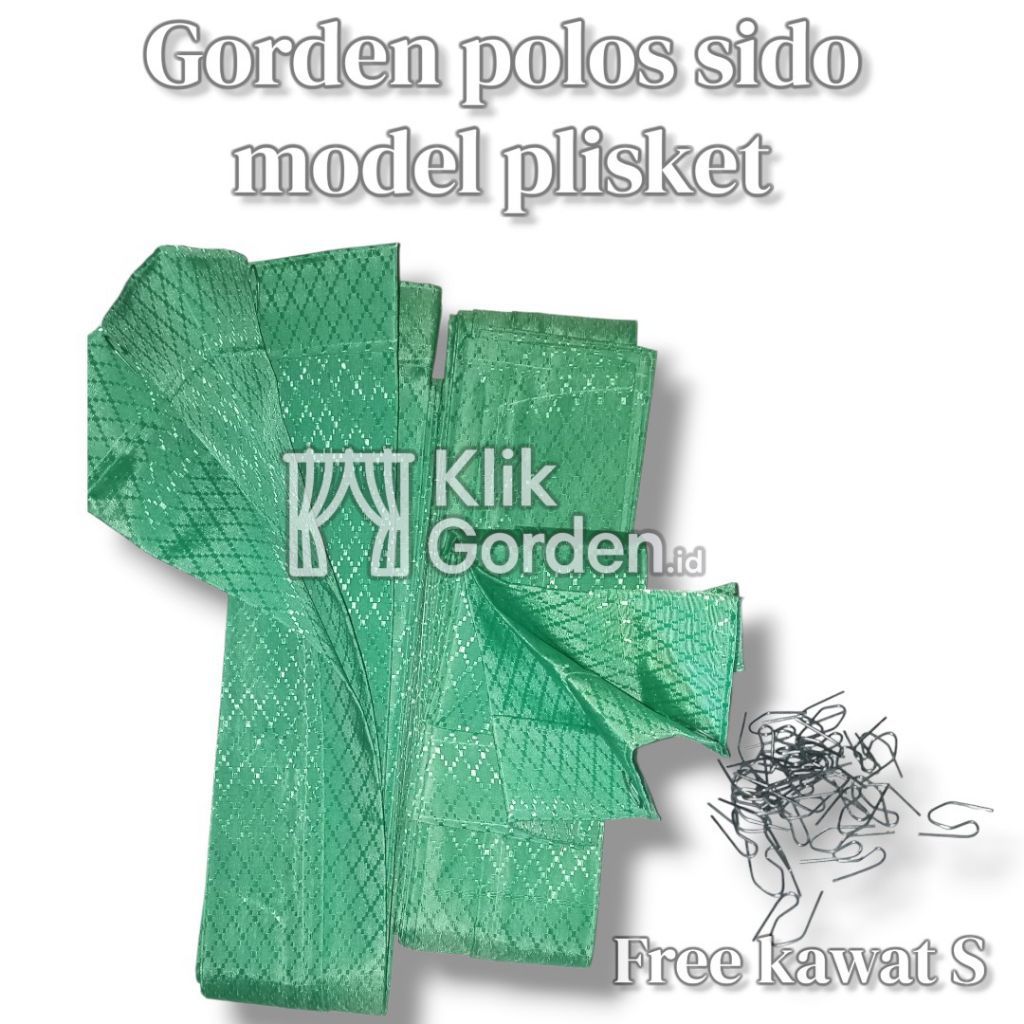 Gorden polos sido gorden plisket murah