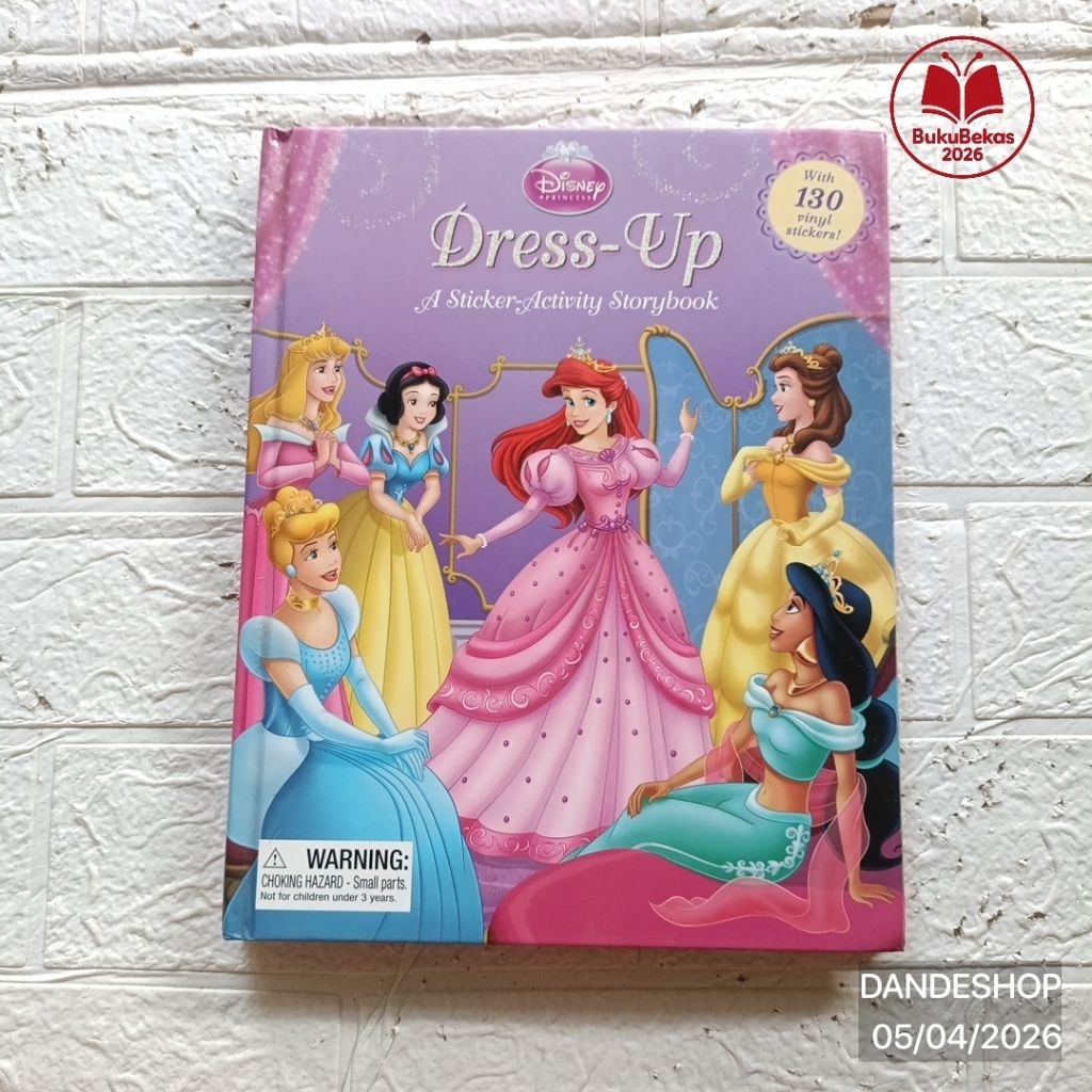 Disney Princess Dress Up A Sticker Activity Storybook - Buku Anak Bekas Preloved BAHASA INGGRIS BOAR