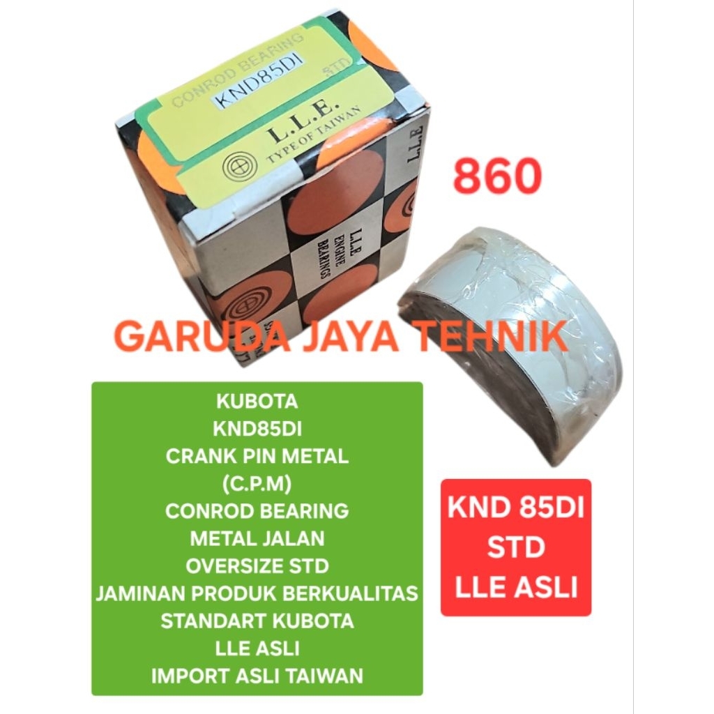 Metal jalan metal askrek conrod stang seker crank pin metal KUBOTA KND85DI KND 85DI std LLE ASLI (86
