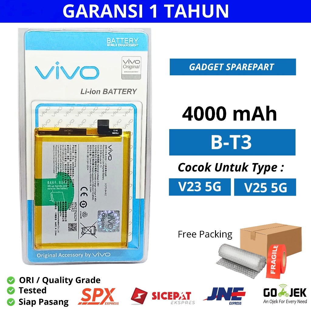 BATERAI VIVO  V23 5G / V25 5G  B-T3 ORI NEW