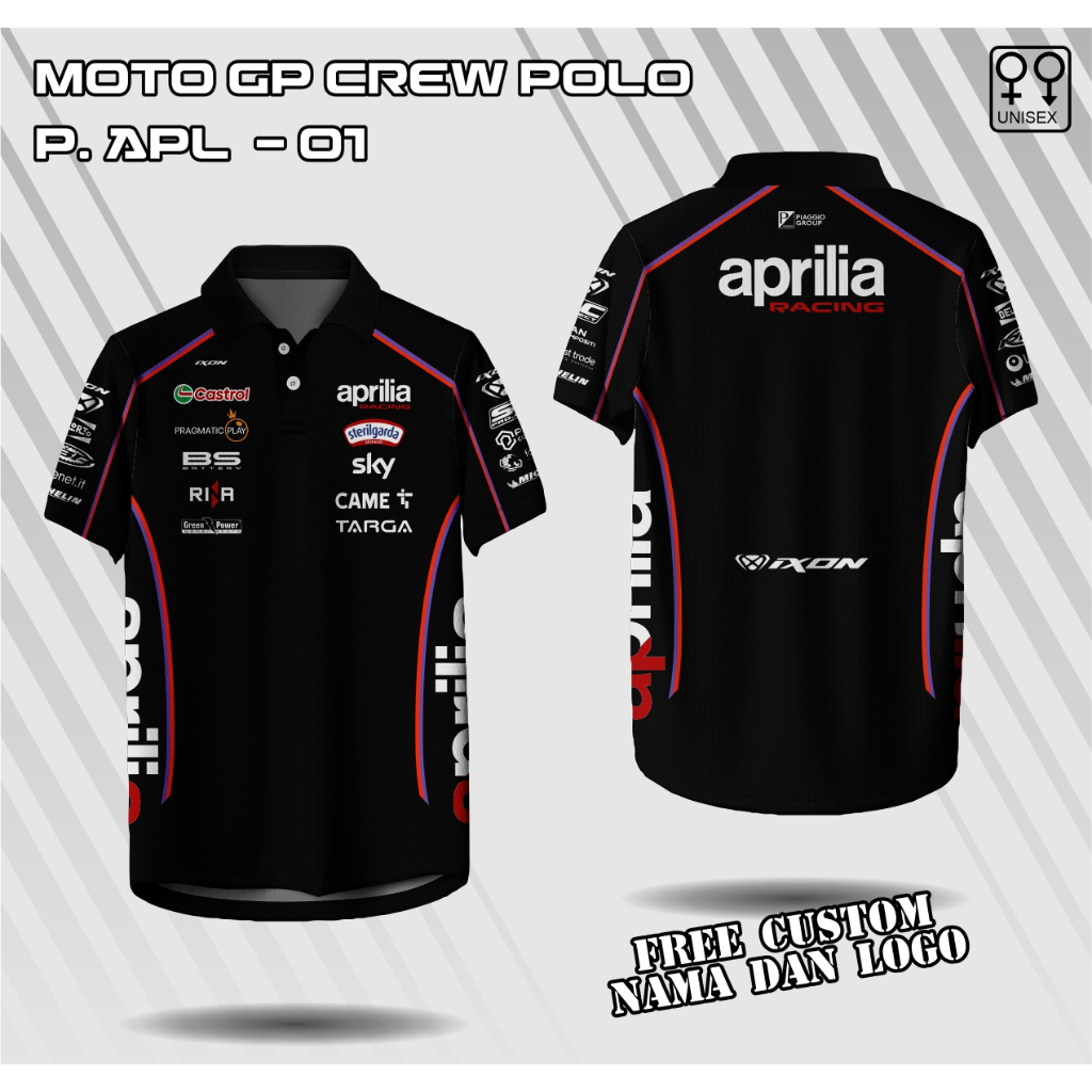 Jersey polo Crew Motogp Aprilia Racing Team Terbaru 2026 kaos moto gp aprilia jersey team aprilia 20