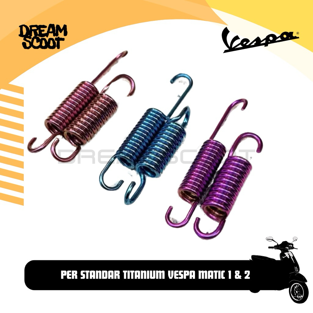 titanium standar samping & tengah vespa matic vespa sprint vespa primavera vespa s vespa lx vespa gt