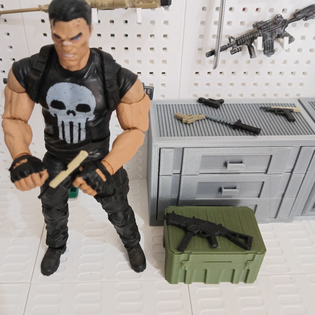 chest peti 1/12 weapon armory properti diorama prop mainan action figure 1/10 marvel legends mezco m