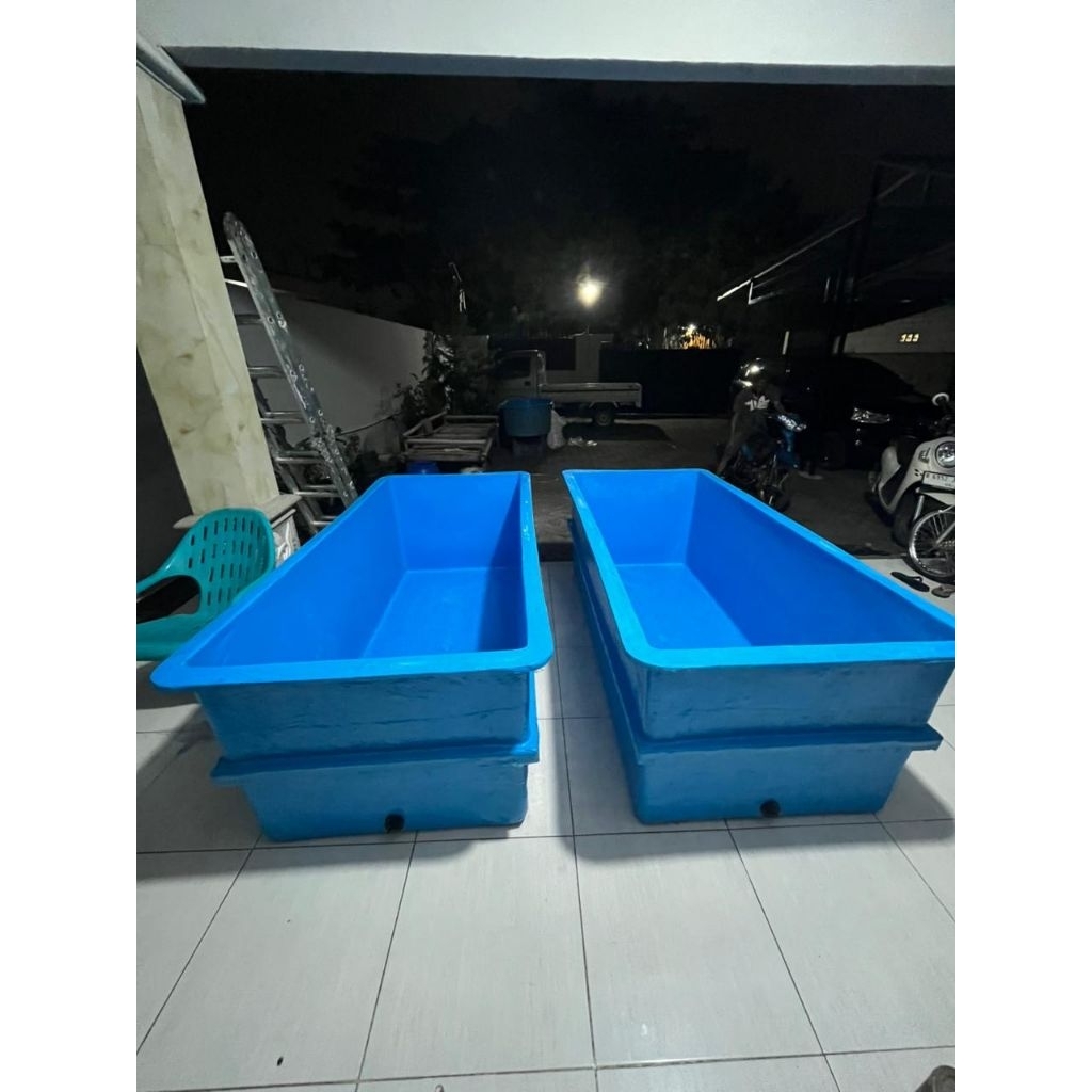 Bak fiber / kolam fiber / kolam portable TEBAL Uk 200x100x60 Cm