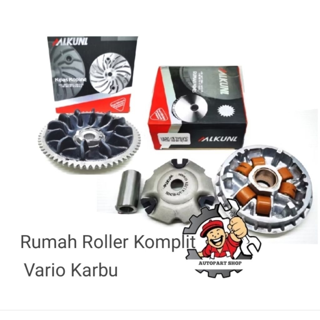 Paket Rumah Roller Komplit + Kipas CVT Vario 110 karbu Original merk Mlkunl