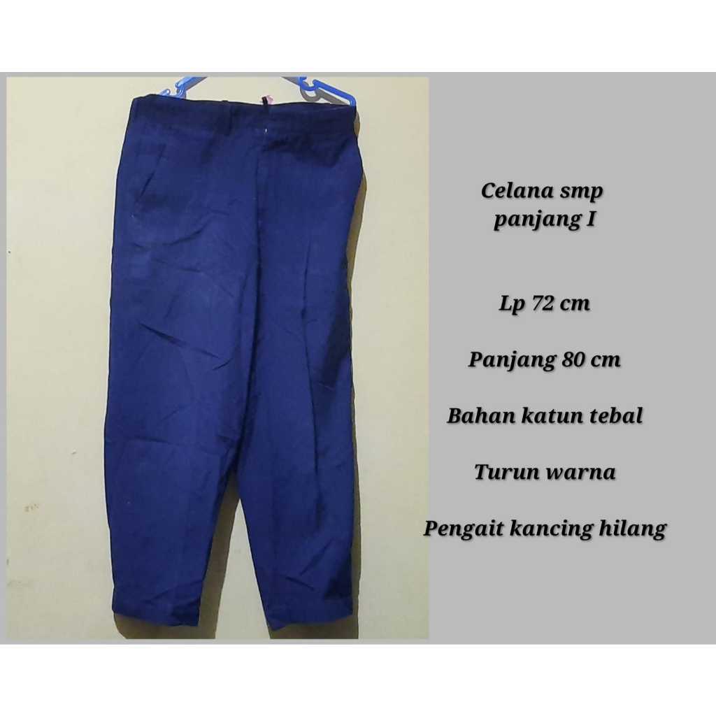 Celana panjang biru anak sekolah SMP PRELOVE seragam anak laki laki layak pakai murah meriah