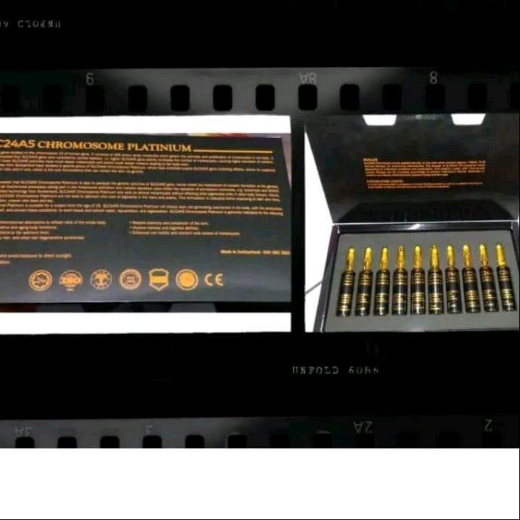 Infus Chromosome Platinum SLC24A5 - 10 Ampul Per Box, Solusi Pemutihan Kulit Permanen