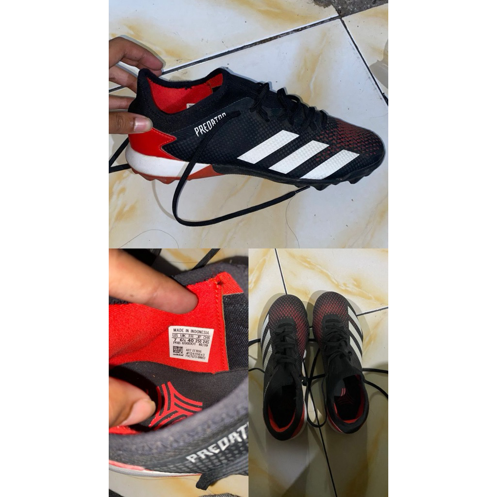 adidas minsoc predator 20.3 L TF Turf 'BlackRed"