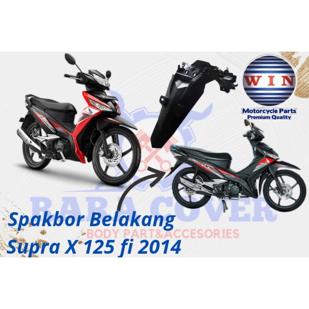 WIN-SPAKBOR BELAKANG HONDA SUPRA X 125 FI 2014//BODY KASAR HONDA SUPRA X 125 FI 2014//SPAKBOR BELAKA