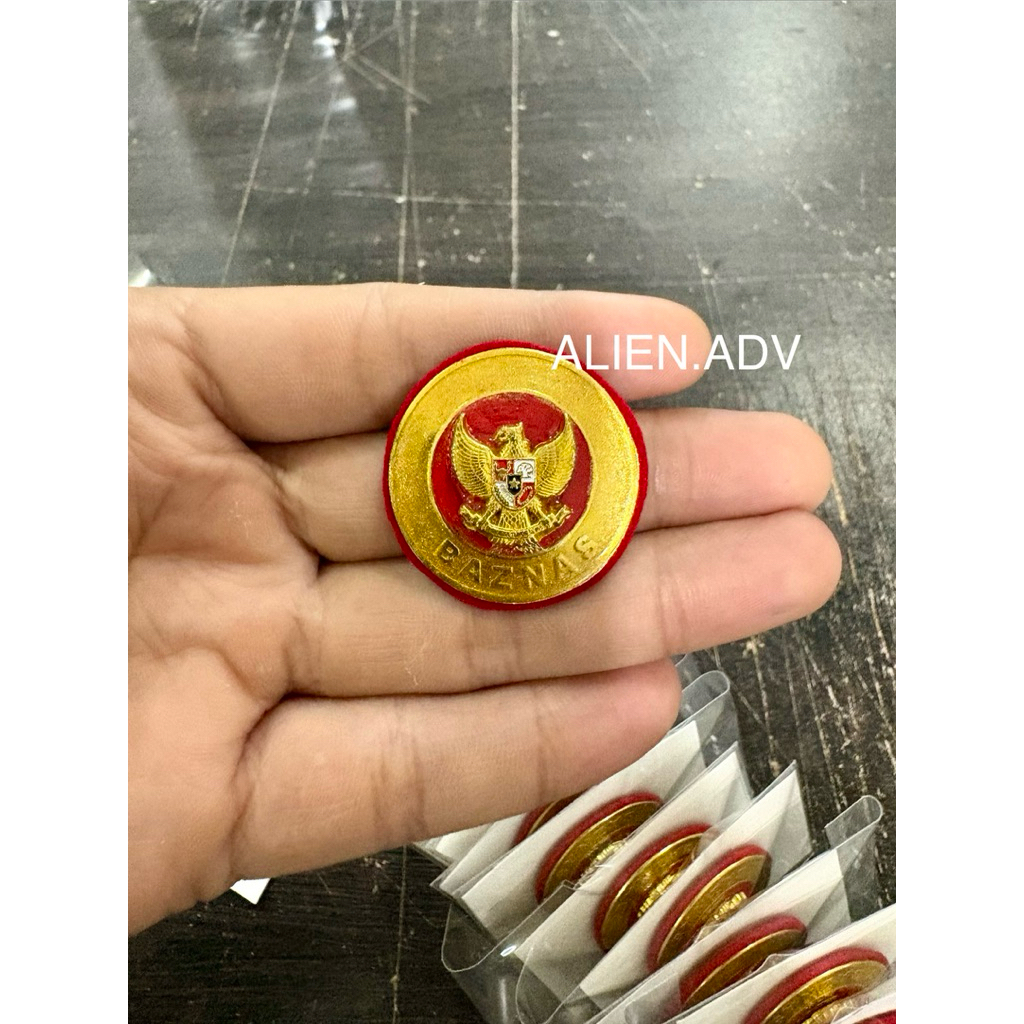 Pin BazNas Terbaru Kuningan Garuda tumpuku Magnet
