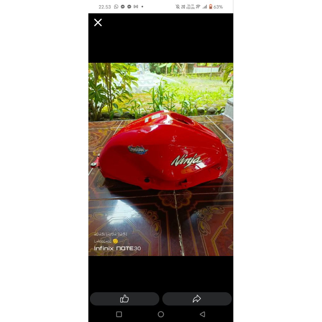 Tanki ninja250fi old