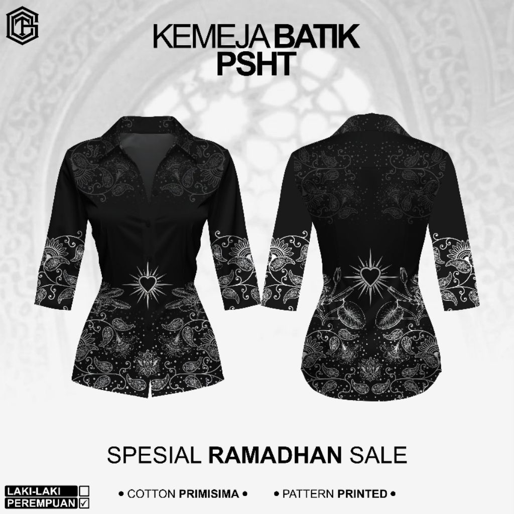 Kemeja Batik Srikandi Psht Terate Batik Psht Fullprint Kemeja Batik Wanita Kemeja Sh Terate Kemeja B