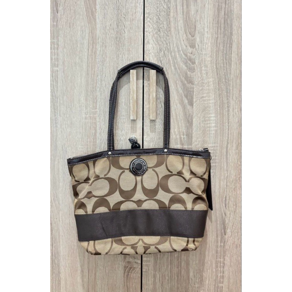 Coach coc totebag shoulder bag signature canvas vintage preloved