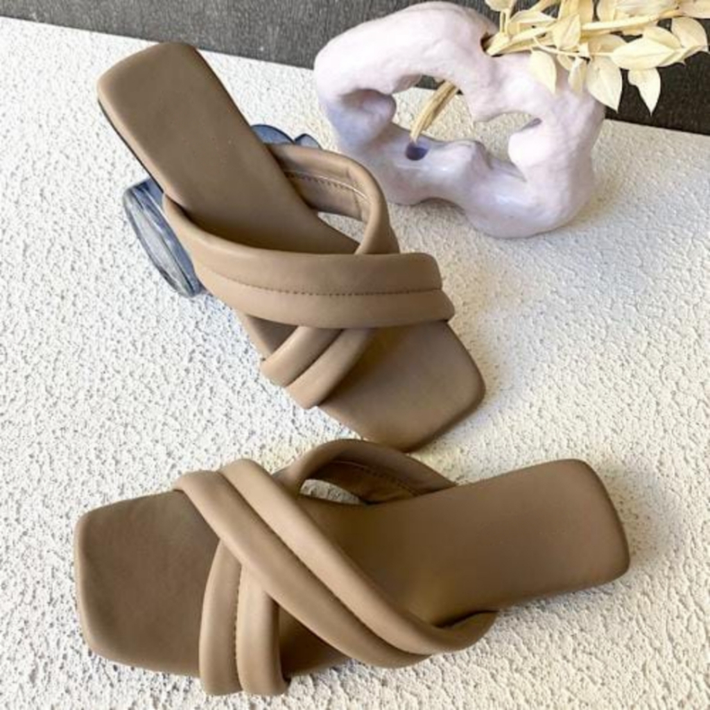 Sandal Wanita Flat Silang Kekinian