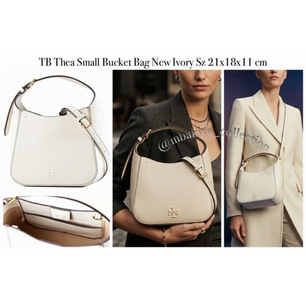 TB Thea Small Bucket Bag New Ivory