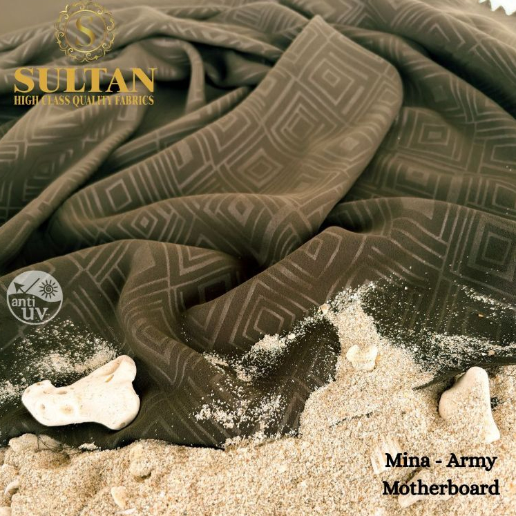 KAIN MINA ANTI UV SULTAN  EMBOSS MOTHERBOARD 50 CM