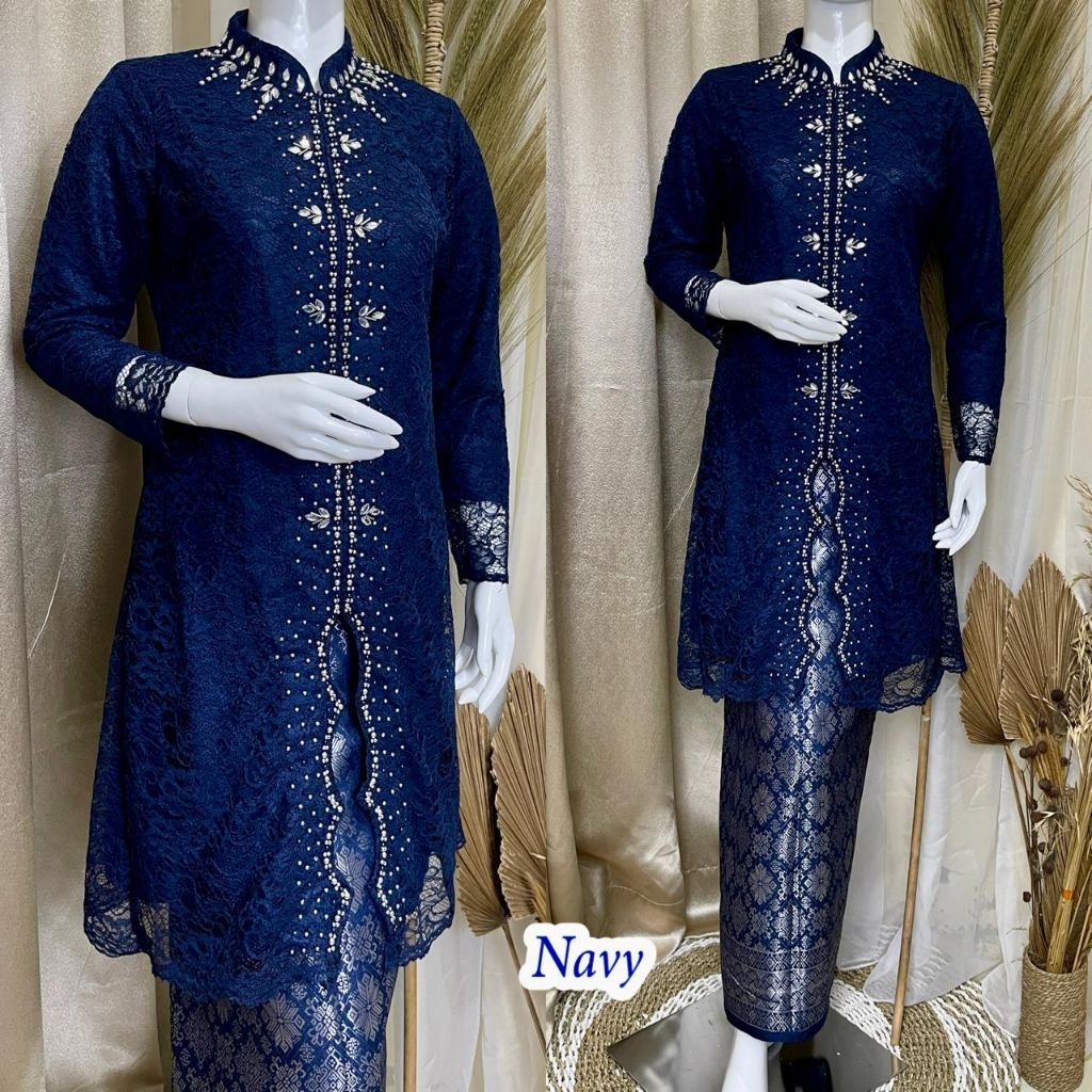 atasan kebaya brokat model zigzag menawan
