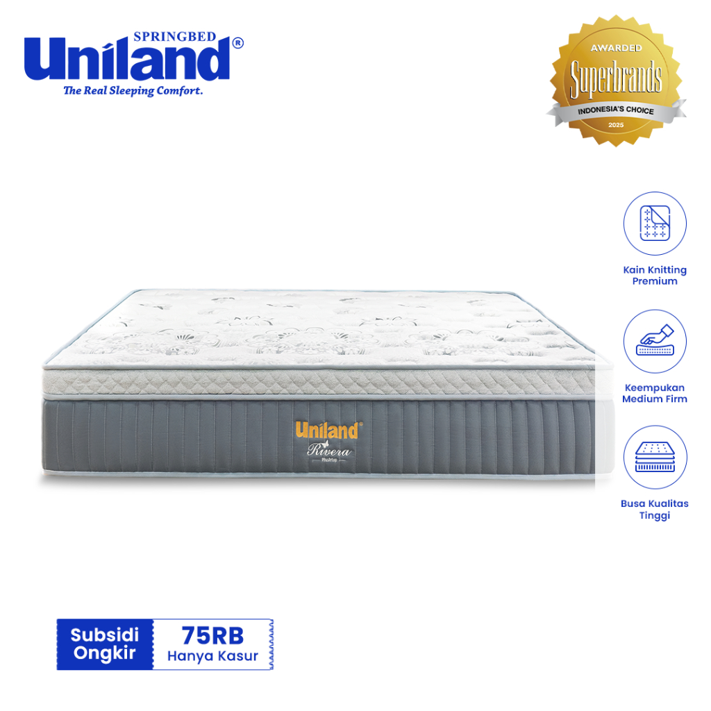 Uniland Springbed Rivera Emira Plushtop Hanya Kasur