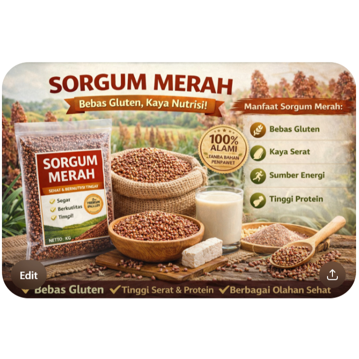 1KG BIJI SORGUM MERAH