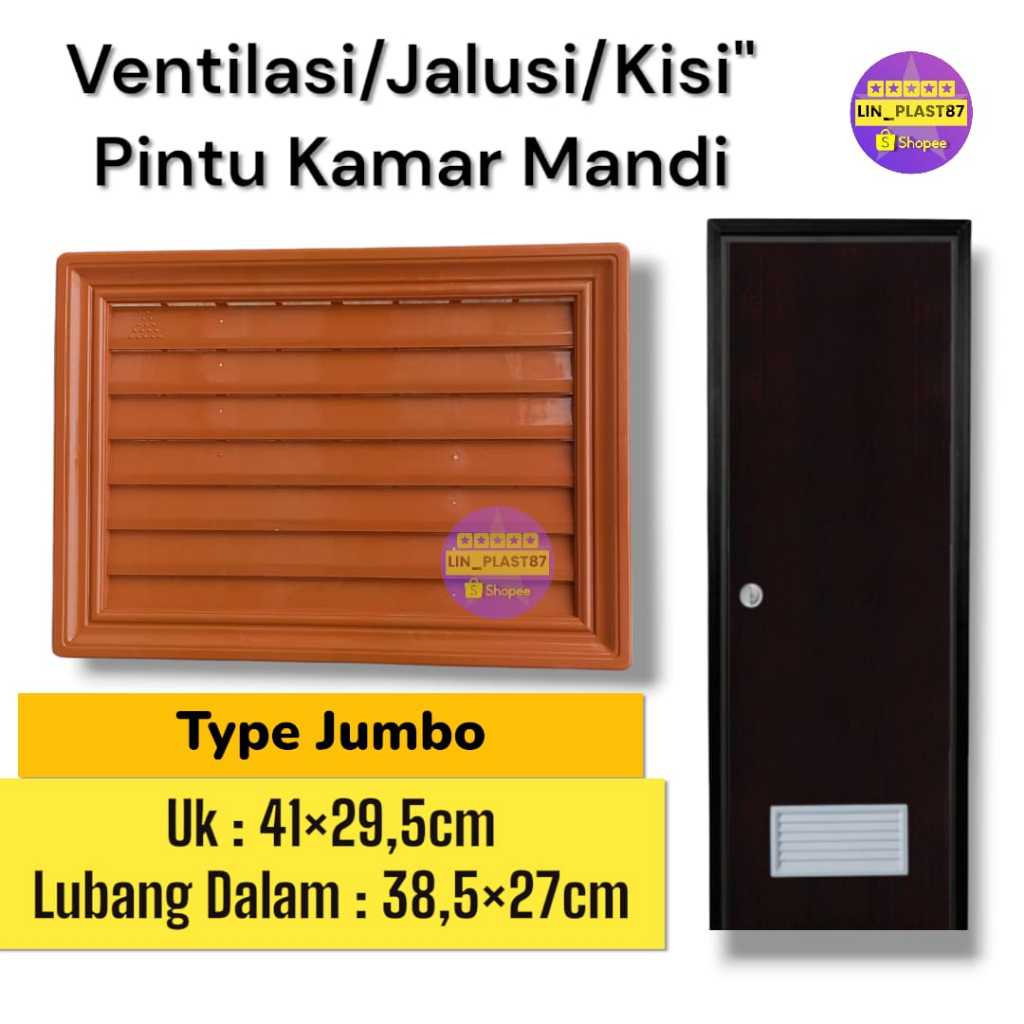JALUSI PVC PLASTIK JUMBO | VENTILASI UDARA PINTU KAMAR MANDI | TOILET | KISI-KISI UDARA
