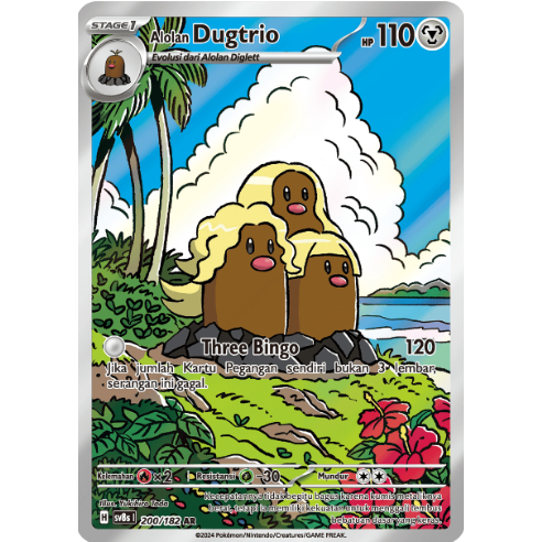 Alolan Dugtrio AR Sv8s Indonesia