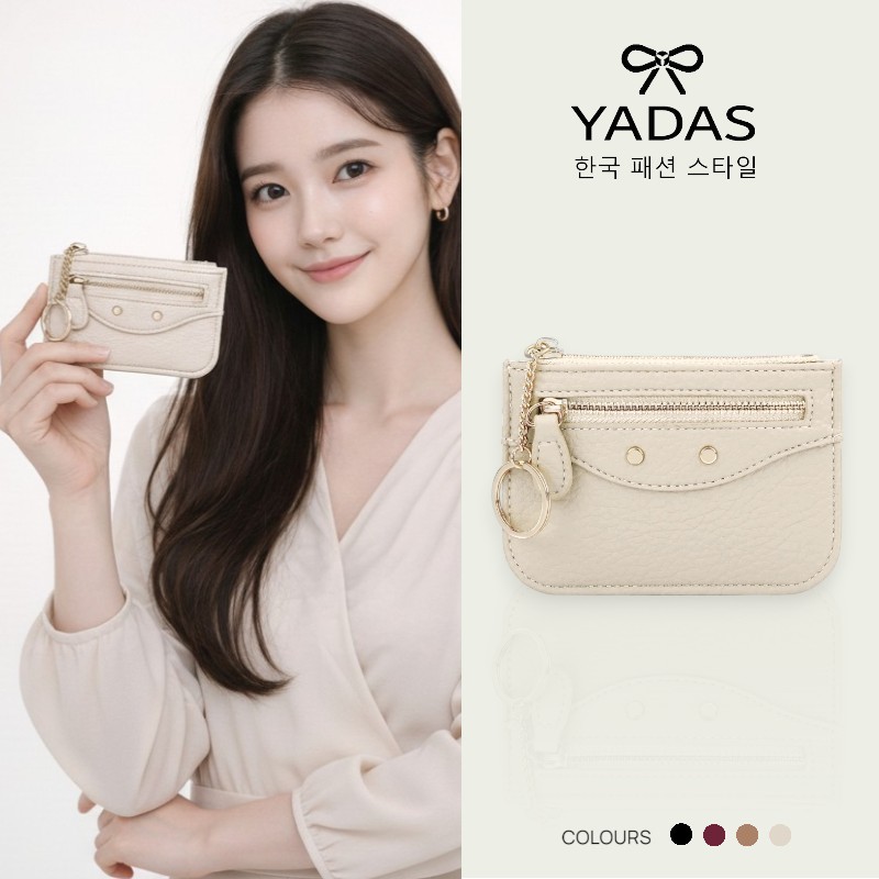 YADAS Hayeon Dompet Kartu Gantungan Kunci Tipis Ringan