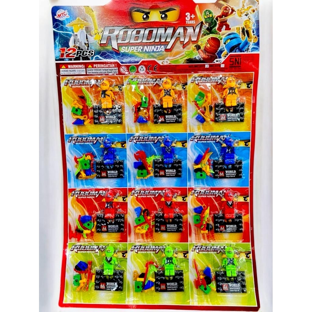 Mainan roboman super ninja isi 4 pcs