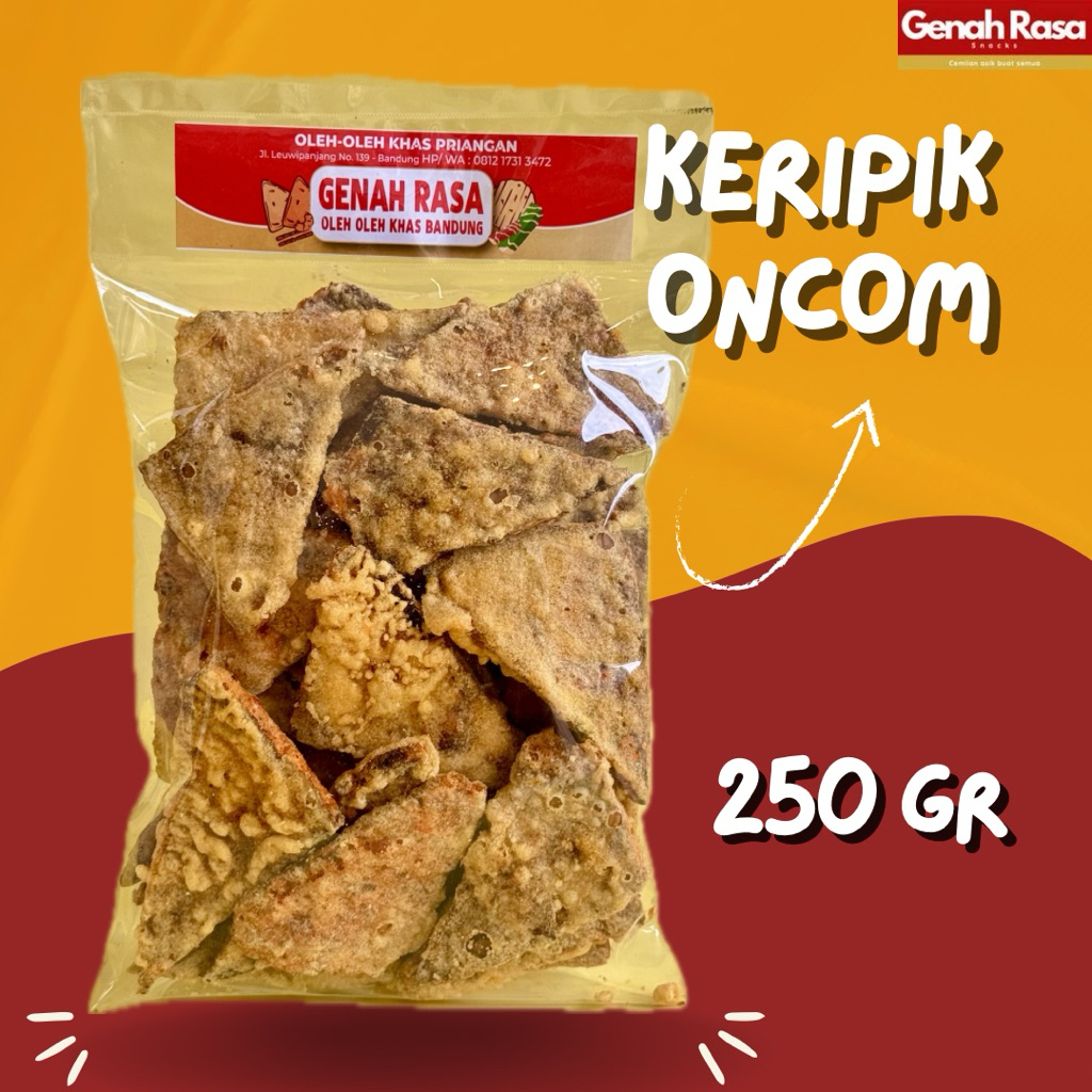 Keripik Oncom Goreng oleh oleh bandung 250gr GENAH RASA