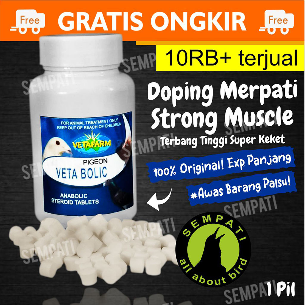 SEMPATI VETABOLIC VETAFARM OBAT PERTUMBUHAN TULANG KEKUATAN OTOT UNTUK BURUNG MERPATI