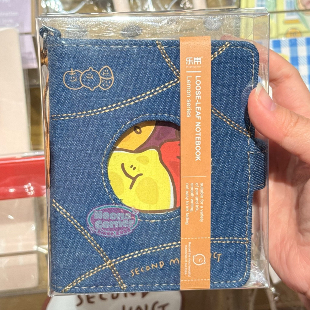NEW Semo ‼️ Mini Ring Binder M5 Denim Loose Leaf Notebook Lemon Second Morning Collection