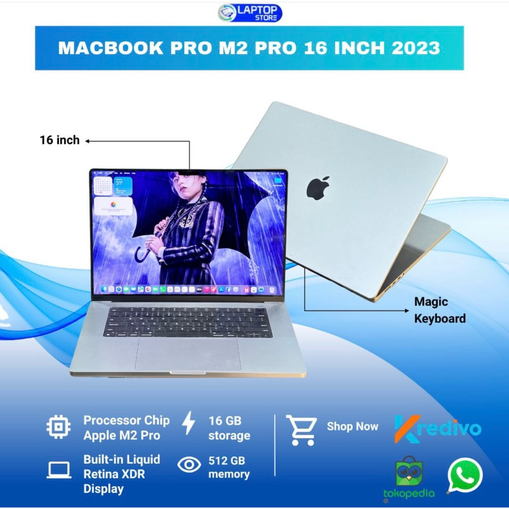 Macbook Chip M2 pro 2023 Ram 16gb ssd 512gb