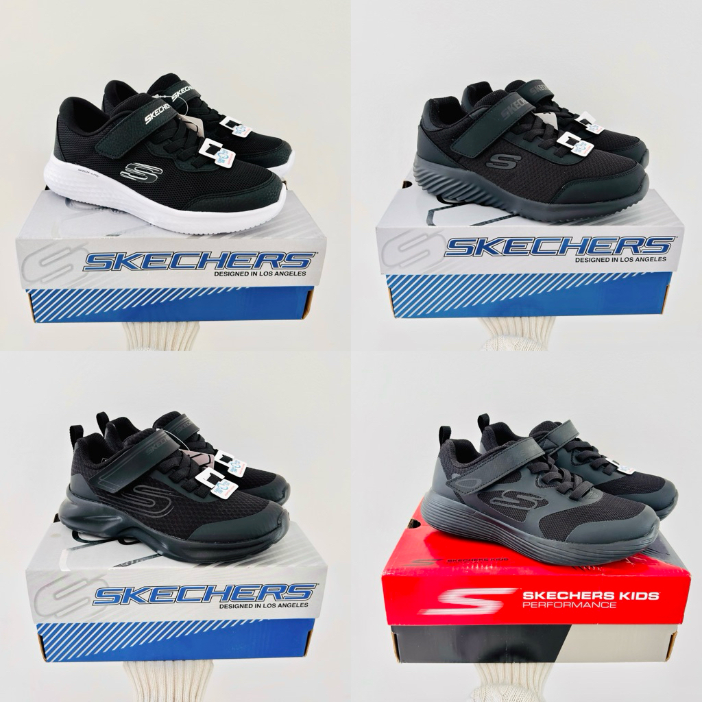 Sepatu Anak Full Hitam Sekolah Skechers