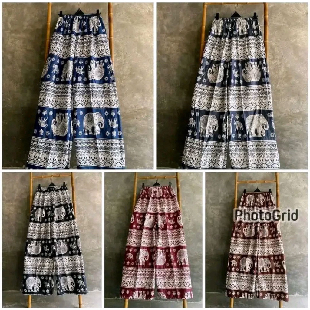 CELANA KULOT RAYON MOTIF GAJAH