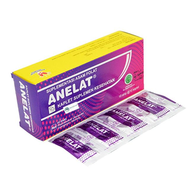 Anelat Box 100 Tablet - Suplemen Asam Folat