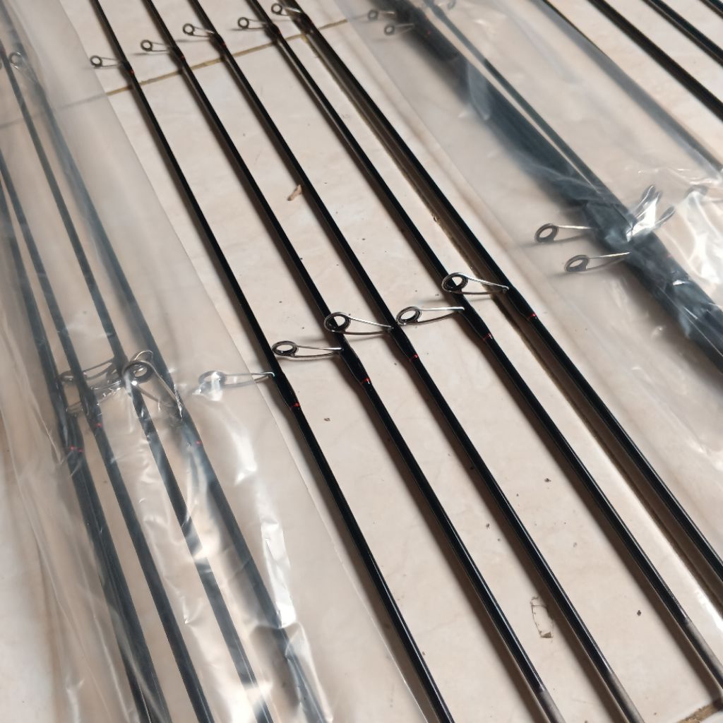 ujung joran ul emperor spining 3-7lb carbon solid 662-198cm 6 ring/702-210cm 7 ring diameter 4.4ml u