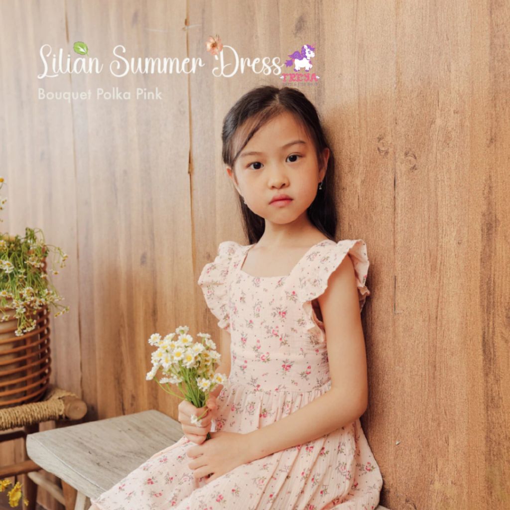 Harlow Kids - Lilian Summer Dress - Dres Anak Perempuan Korean Style - Harlowkids